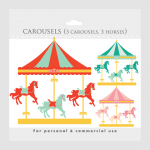 Carousel Clipart - Merry Go Round Clip Art,..