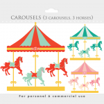 Carousel Clipart - Merry Go Round Clip Art,..